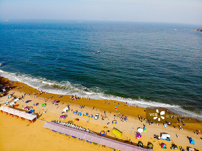 航拍辽宁大连棒棰岛宾馆风景区 小岛屿 海滨旅游度假区图片素材