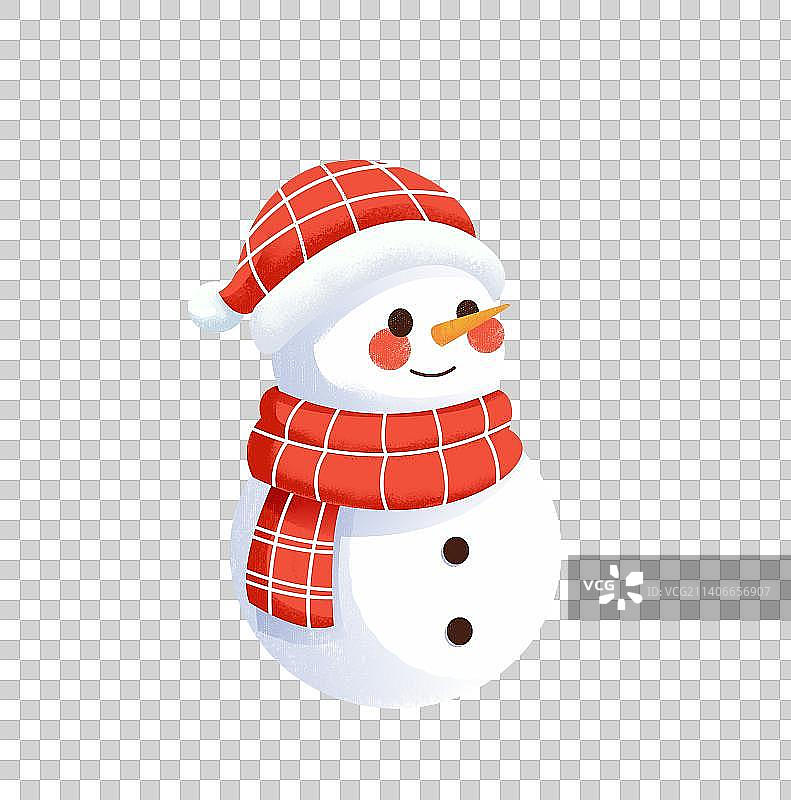 冬天户外堆雪人人物插画图片素材