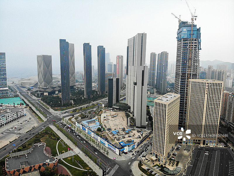 航拍辽宁大连港 港口码头 海港风光图片素材