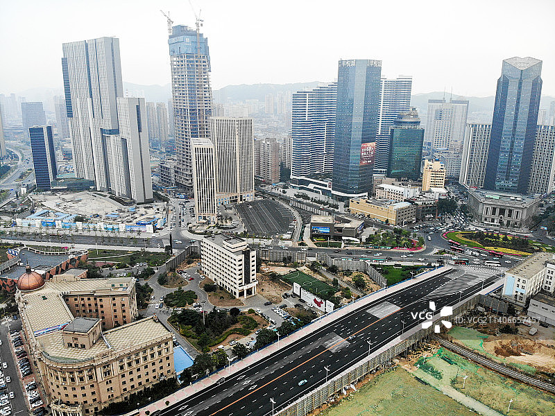 航拍辽宁大连港 港口码头 海港风光图片素材