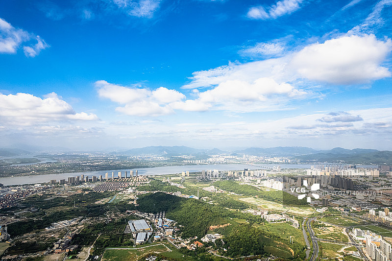 杭州滨江城市建筑风光航拍图片素材