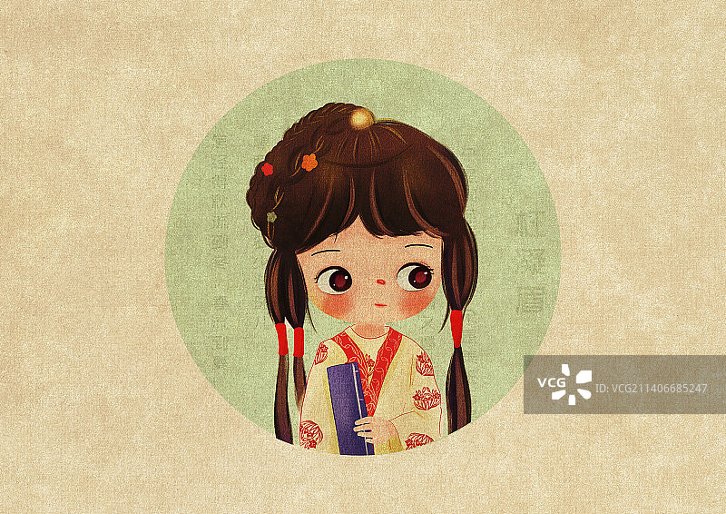 Q版四大名著《红楼梦》-林黛玉图片素材