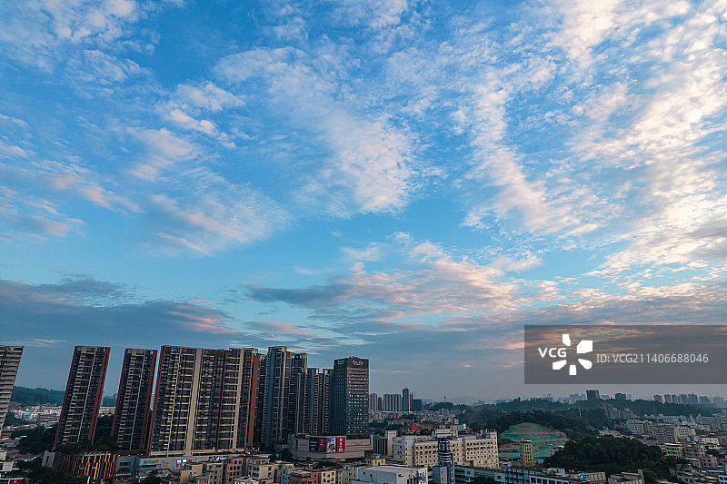 深圳观澜古圩航拍城市风光城镇居民区图片素材