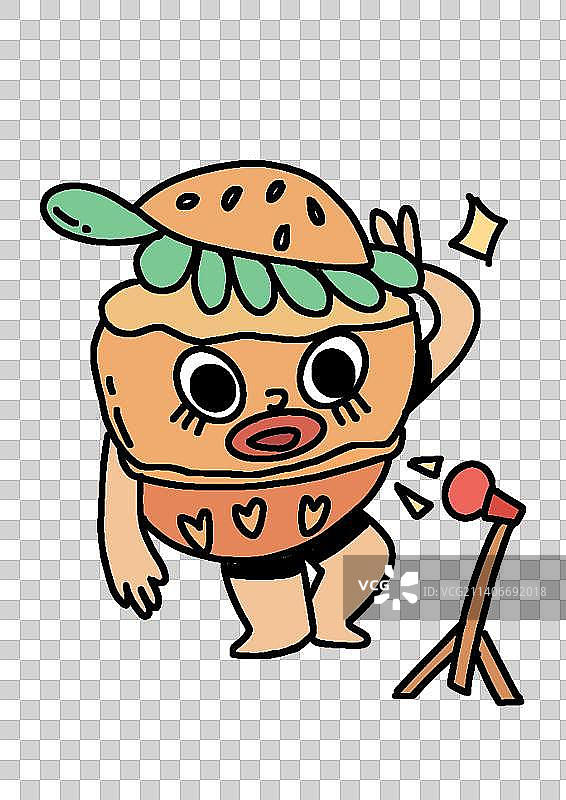 搞怪歌手汉堡宝图片素材