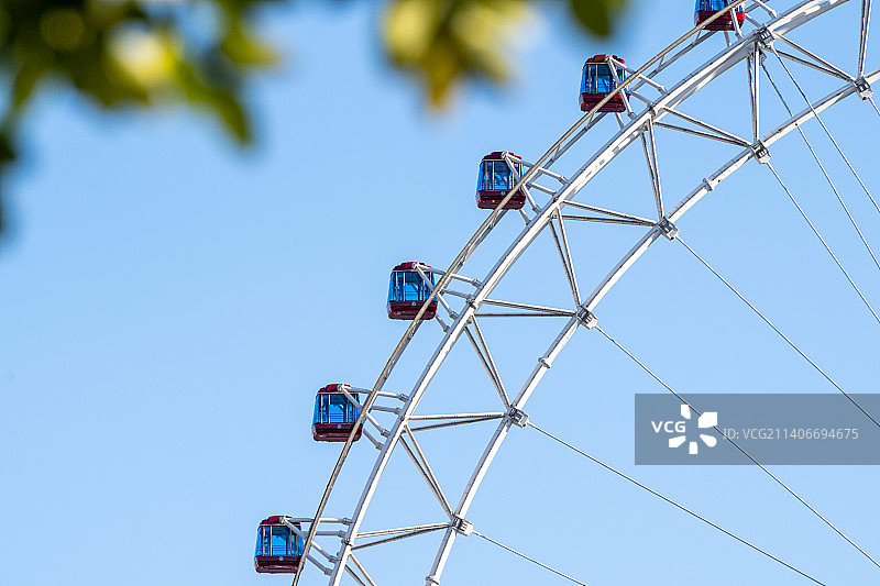 天津之眼摩天轮局部特写图片素材