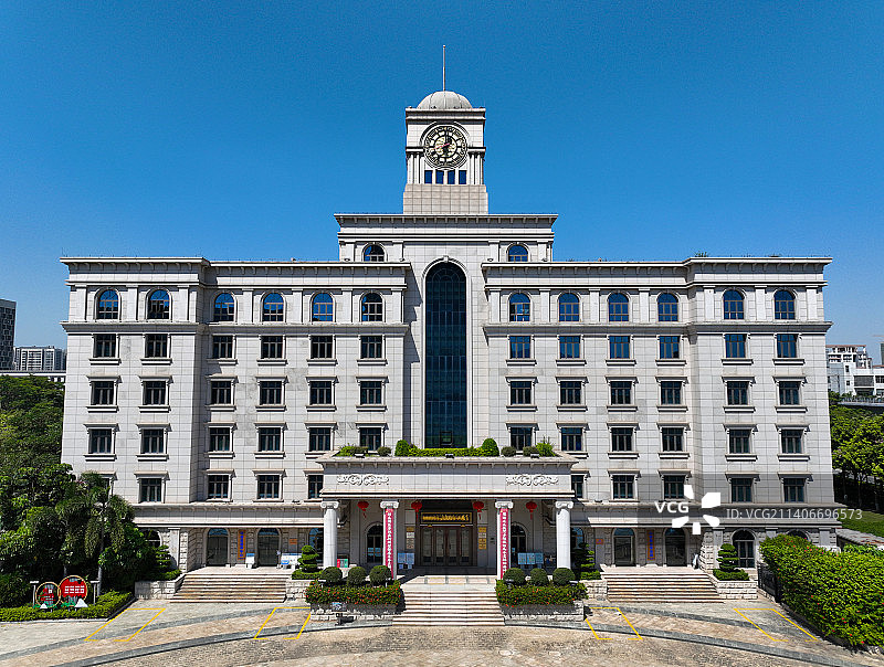 广东省珠海市高新区罗西尼钟表博物馆航拍图片素材