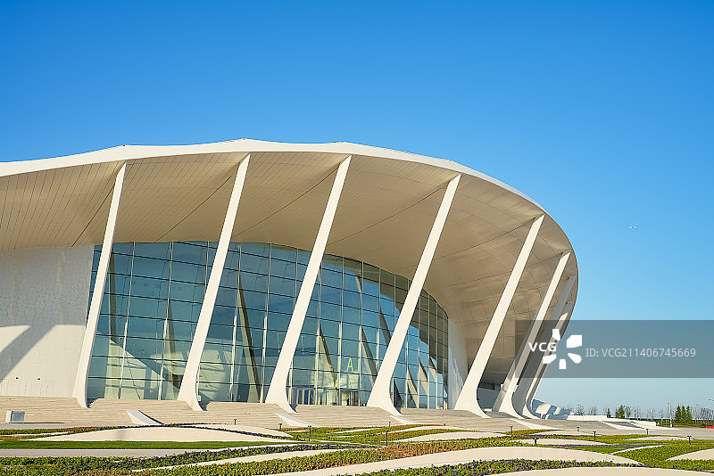 山东青岛：上合示范区管委会 上合之珠国际博览中心图片素材
