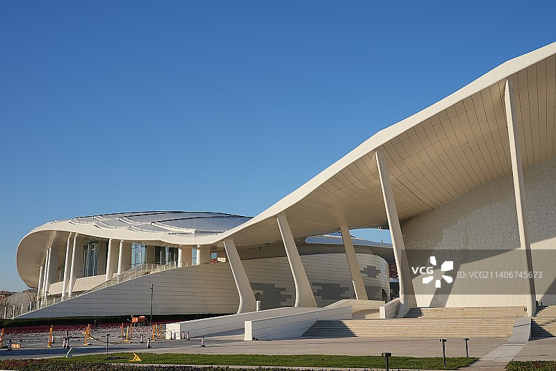 山东青岛：上合示范区管委会 上合之珠国际博览中心图片素材