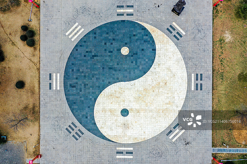 航拍中国太极拳博物馆 河南省焦作市温县陈家沟村图片素材