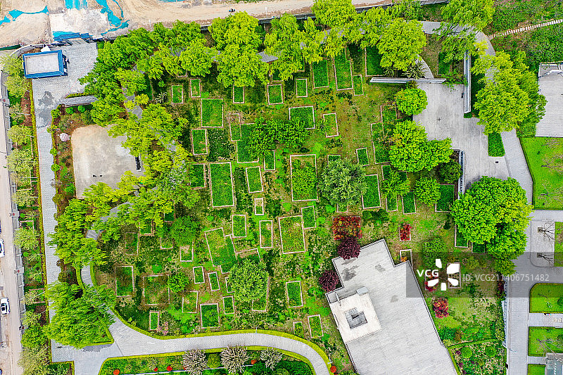 航拍河南新郑郑国车马坑景区 郑王陵博物馆图片素材