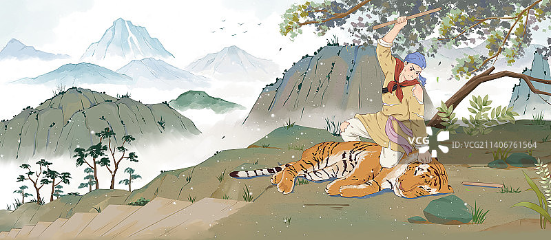 武松打虎图片素材