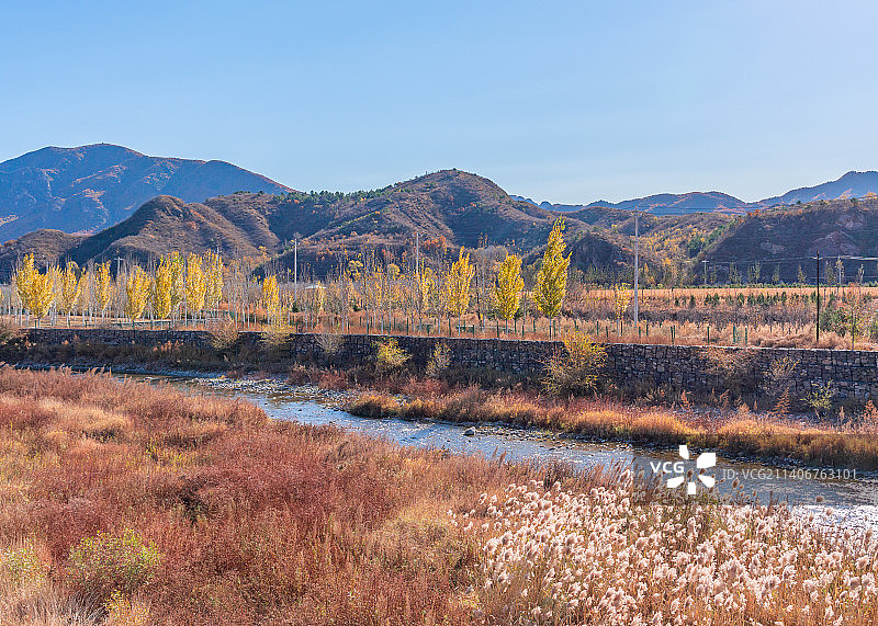 北京怀柔喇叭沟门的秋景图片素材