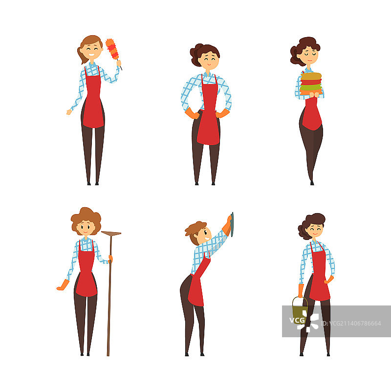 清洁公司女性员工图片素材