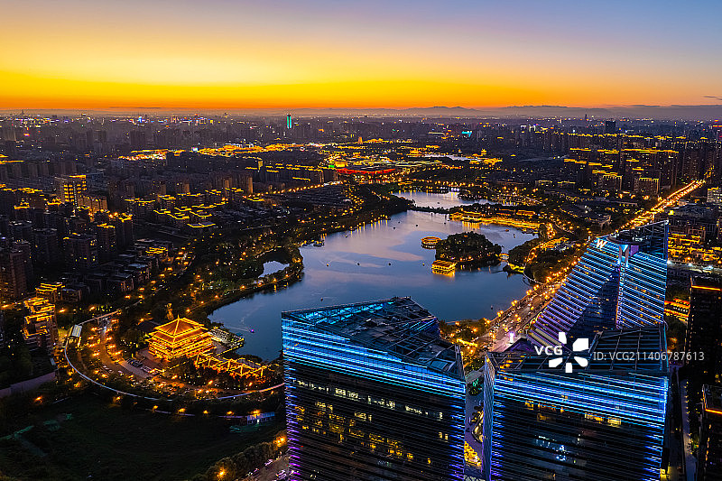 西安曲江池图片素材