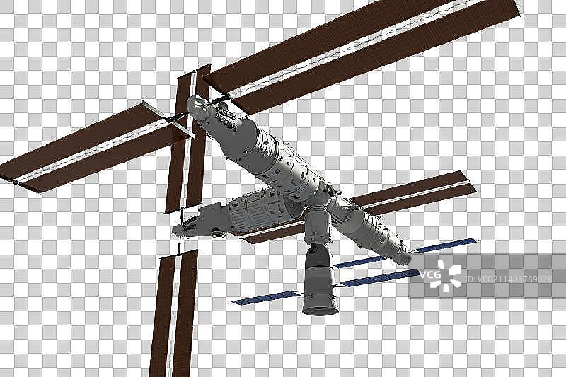 梦天试验舱与中国空间站对接后的新姿态图片素材