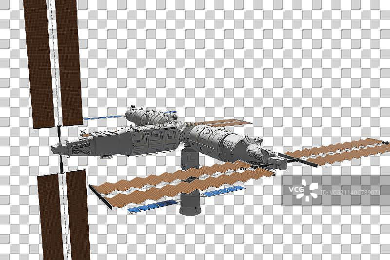 梦天试验舱与中国空间站对接后的新姿态图片素材