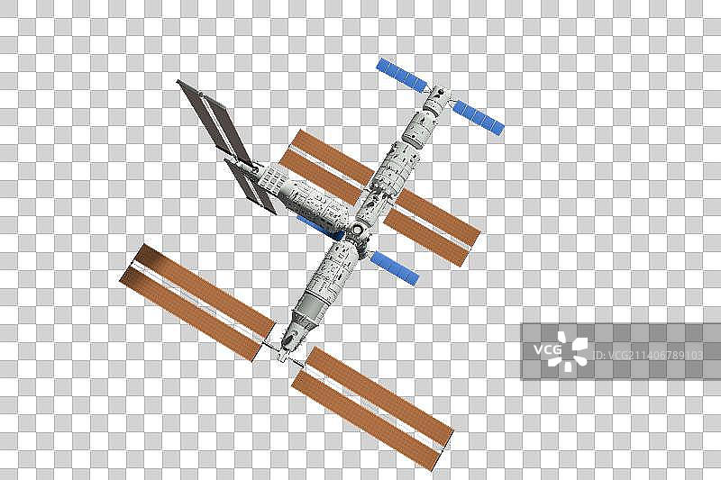 梦天试验舱与中国空间站对接后的新姿态图片素材