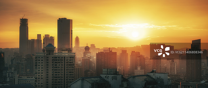 贵阳落日余晖图片素材