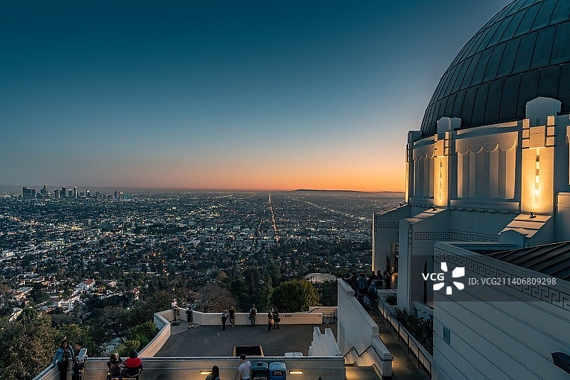 格里菲斯天文台看洛杉矶市区—电影《爱乐之城》拍摄地》图片素材
