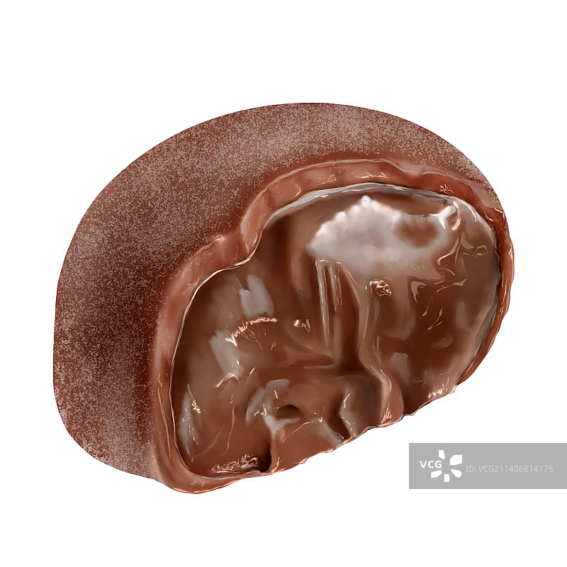 手绘巧克力雪媚娘图片素材