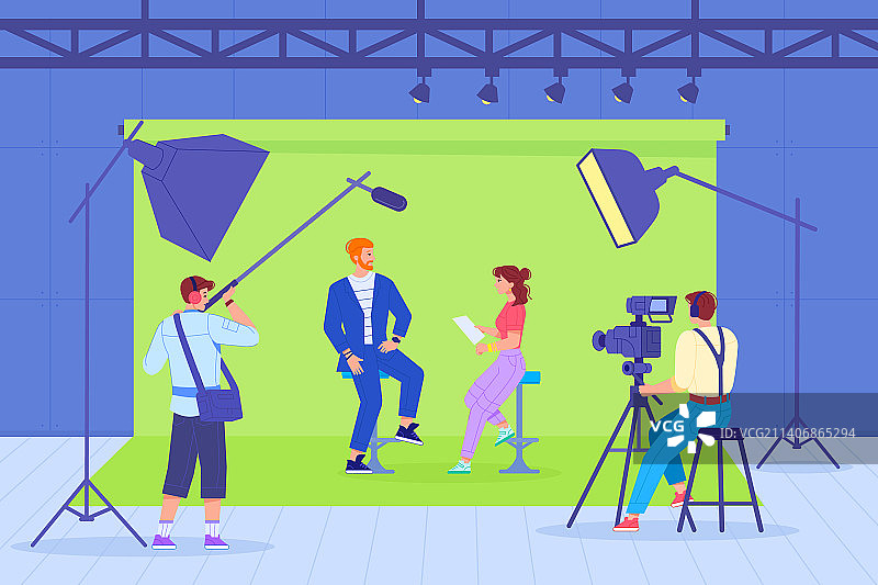 电视演播室后台舞台电视节目图片素材