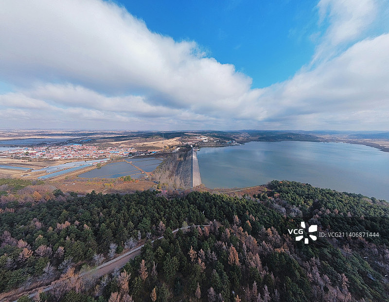 吉林省四平市下三台水库图片素材