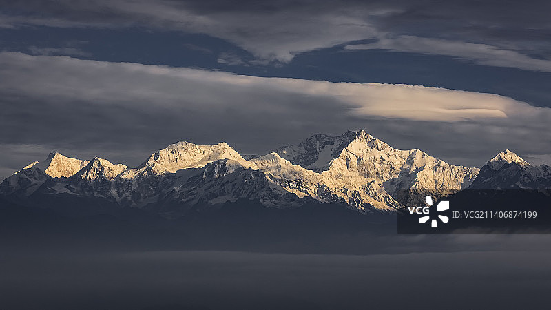 印度西孟加拉邦大吉岭雪山风景图片素材