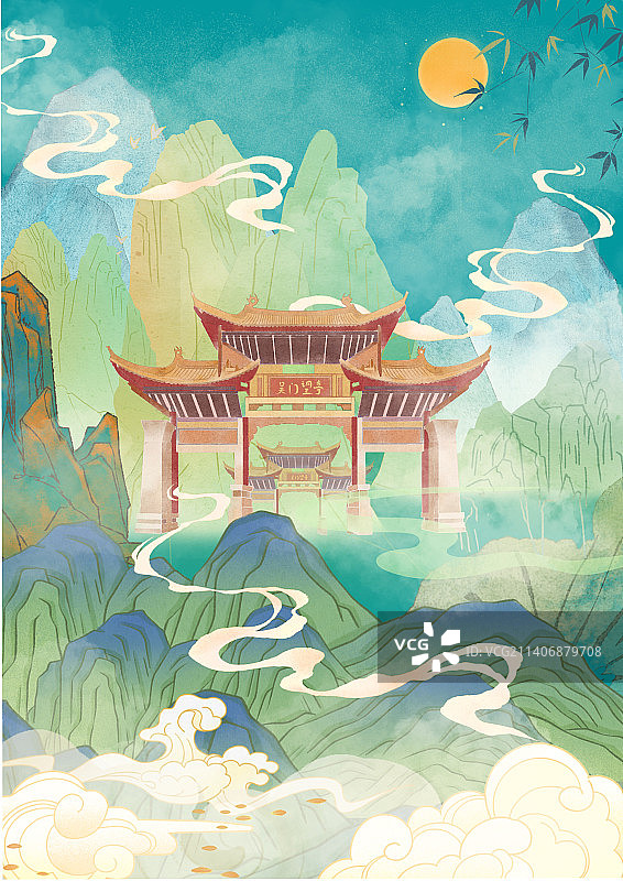 国风插画图片素材