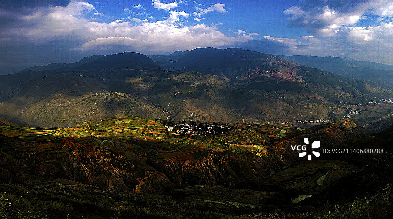 夕照落霞沟图片素材