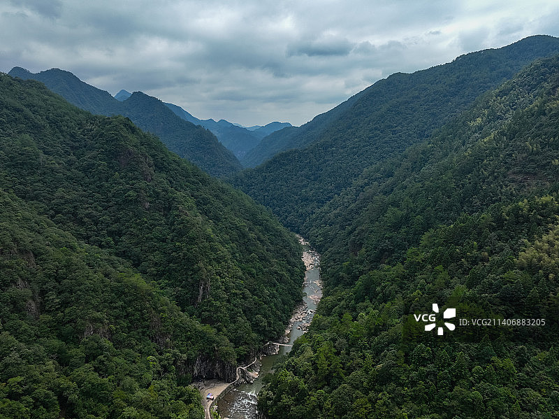 福建宁德白水洋风光航拍图片素材