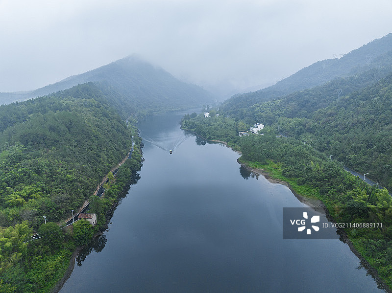 皖南桃花潭风景区徽州民居自然风光图片素材