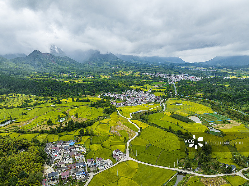 皖南梯田田园风光图片素材