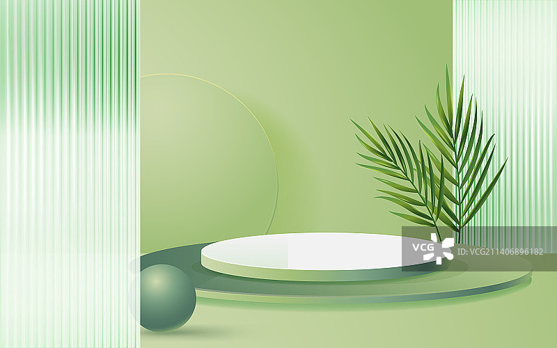 3D场景电商产品展台简约立体背景矢量插画图片素材