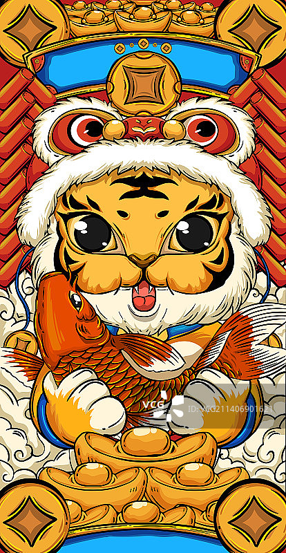 国潮风老虎图片素材