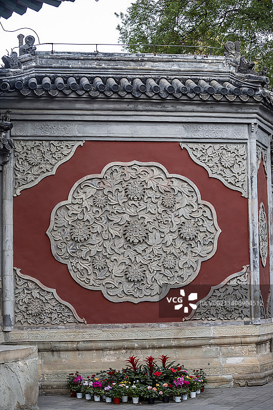 北京市海淀区万寿寺（北京艺术博物馆）：山门殿之影壁图片素材