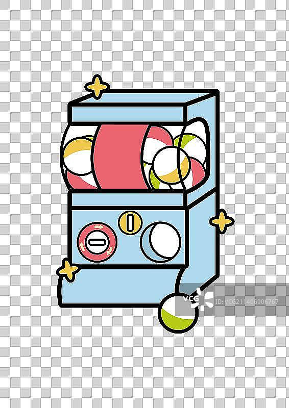 扭蛋机免抠矢量图图片素材