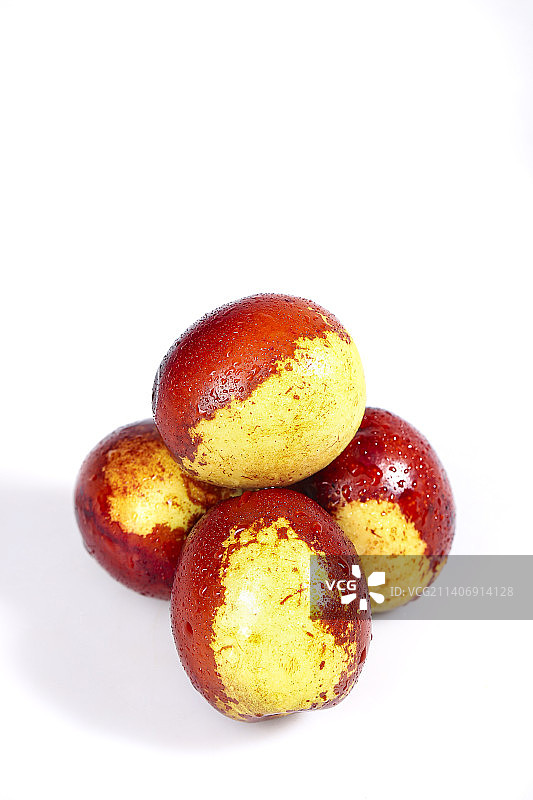 白底上放着冬枣图片素材