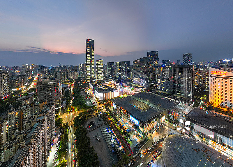 深圳保利海岸城市中心城市风光夜景图片素材