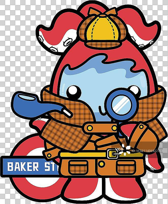 章鱼小侦探免扣矢量图图片素材