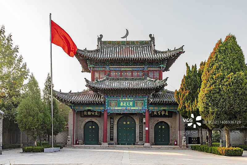 临清清真寺秋日小景22.10图片素材