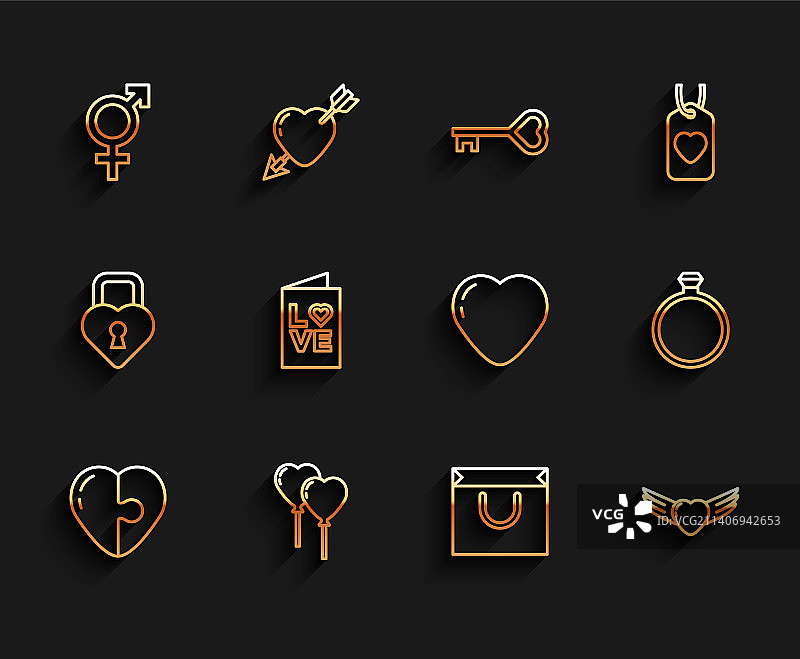 心形气球性别展示图片素材