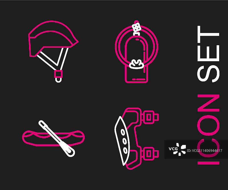 护膝漂流船水肺图片素材