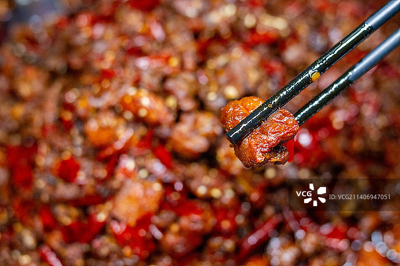 四川省绵阳市小吃冷吃兔图片素材