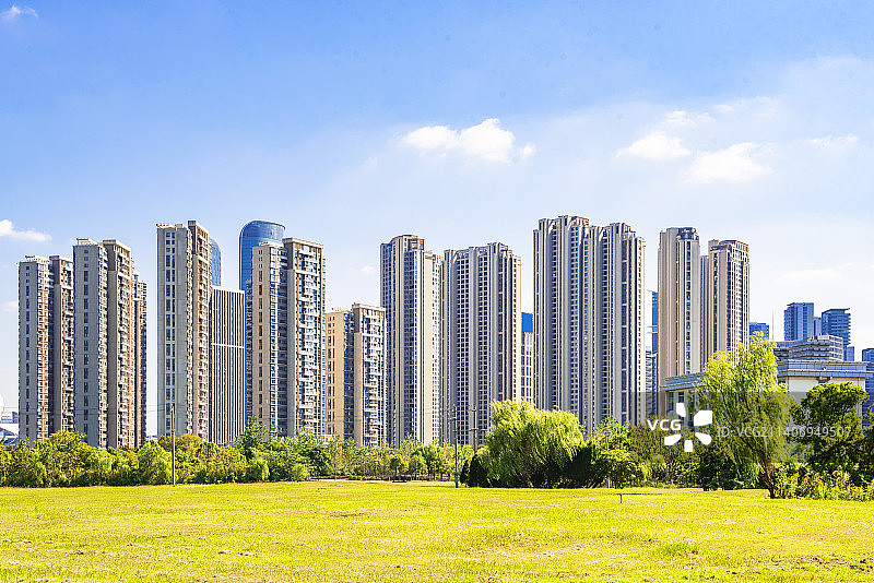 高档小区楼房 高档住宅区 市区 公寓 建筑图片素材