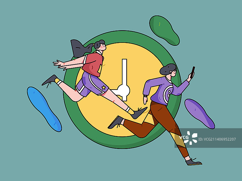 锻炼健康跑步矢量互联网运营插画图片素材