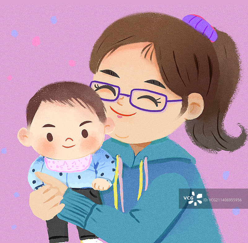 母亲节亲子照片母亲抱儿子图片素材