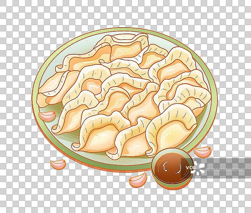 手绘冬至饺子插画元素图片素材