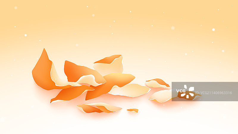 陈皮——唯美卡通手绘美食中药系列插画图片素材