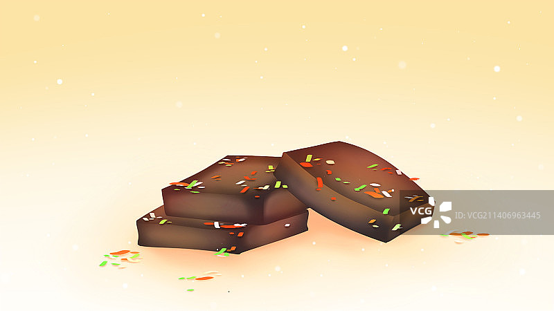 臭豆腐——唯美卡通手绘美食系列插画图片素材