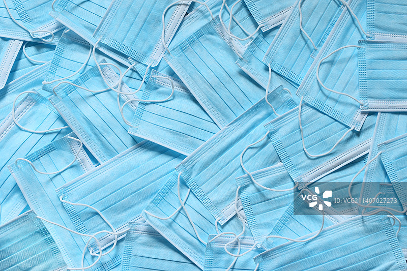 蓝色医用外科口罩图片素材